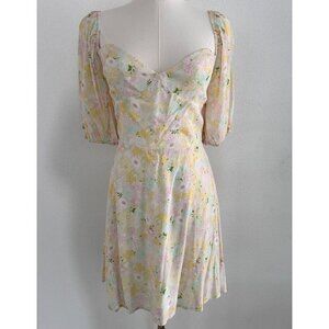 Sophie Rue by Anthropologie Puff Sleeve Mini Floral Dress Cottagecore